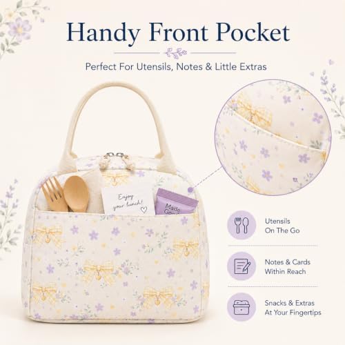 Bluboon Lunch Box for Women Cute Lunch Bag Reusable Insulated Lunch Bags Large Capacity Lunchbox Cooler for Work Picnic or Travel Gifts