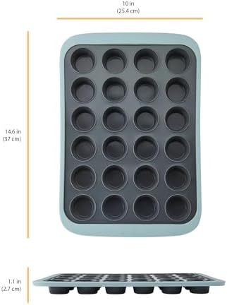 Chicago Metallic Silicone Mini Muffin Pan 24 Cup - 10 Inch