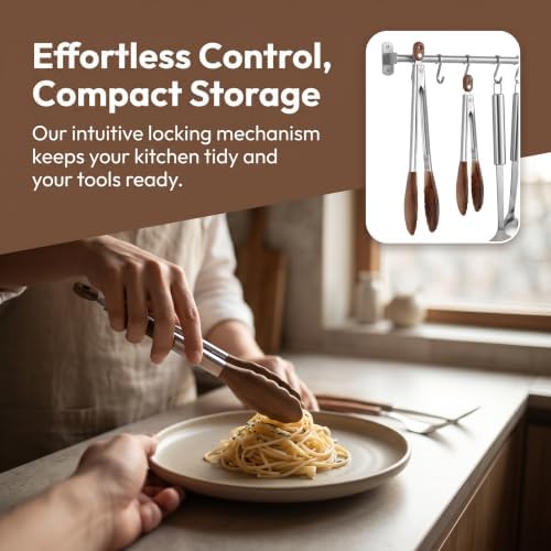 Wooden Tongs 2-Pack 13.5" & 10"
