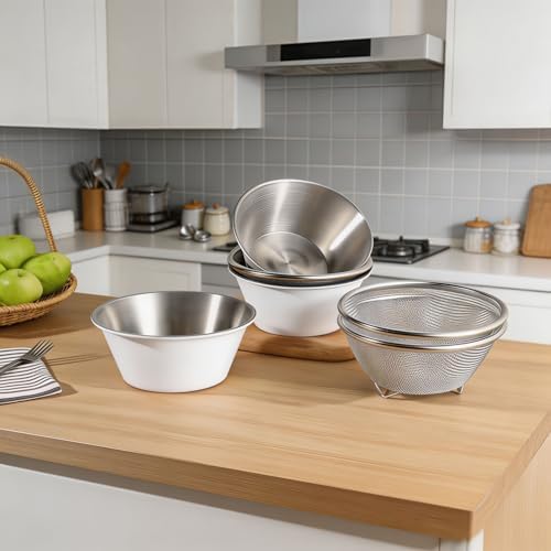Mini Colander with Small Mixing Strainer Bowl,Small Strainer for Fruit,Rice
