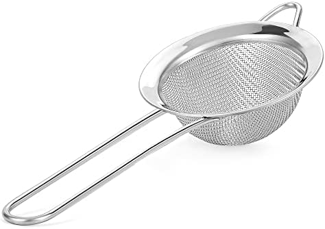 Fine Mesh Strainer - 2.8 Inch Round Sieve - Tea Strainers for Loose Tea, Coffee Strainer, Food Strainer, Juice Strainer, and Much More!