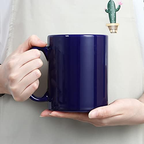 harebe 22 OZ Extra Large Coffee Mug, Smooth Ceramic Boss Giant Tea Cup Big Capacity and Handle for Dad Men, Blue