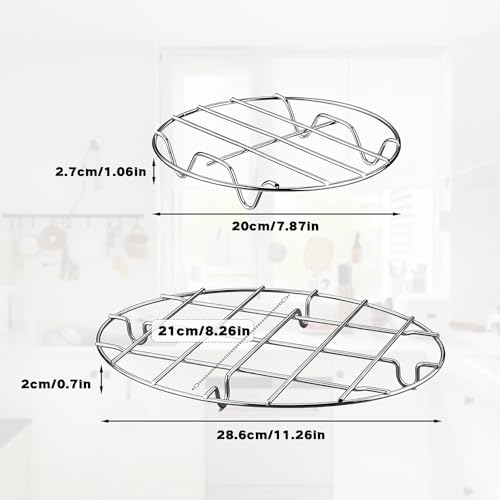 2 Pieces 304 Stainless Steel Cooling Racks, Roasting Rack