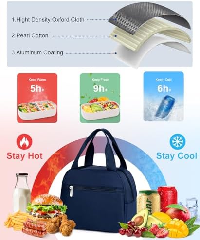 Lunch Bag, Small Insulated Lunch Box for Women Men