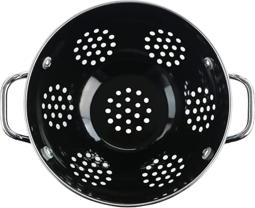 Calypso Basics by Reston Lloyd Powder Coated Enameled Colander, 1 Quart, Black