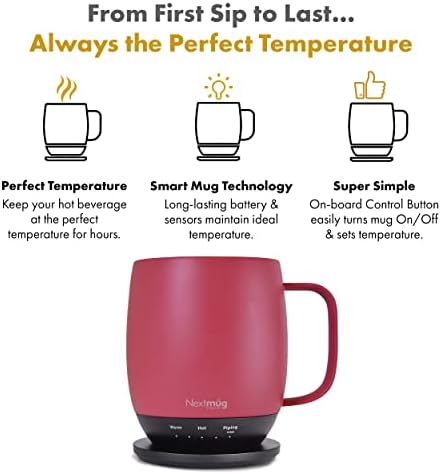 Nextmug - Temperature-Controlled, Self-Heating Coffee Mug