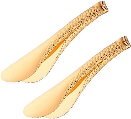 2 Pack 8 Inch Gold Salad Tongs Serving Tongs 8 Inch Stainless Steel Cooking Utensils Non-slip & Easy Grip Metal Tongs Small Tongs for Serving Appetizers Buffet Dessert Table