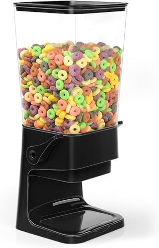 Cereal Dispenser Countertop Large Cereal Containers Storage Black,3 pack