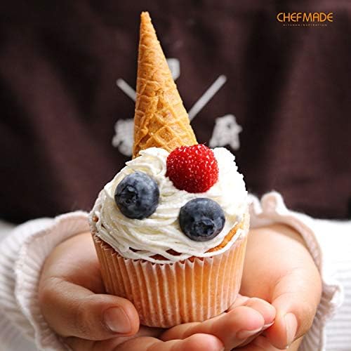 CHEFMADE Muffin Cake Pan, 12-Cavity Non-Stick Cupcake Pan Bakeware for Oven Baking (Champagne Gold)