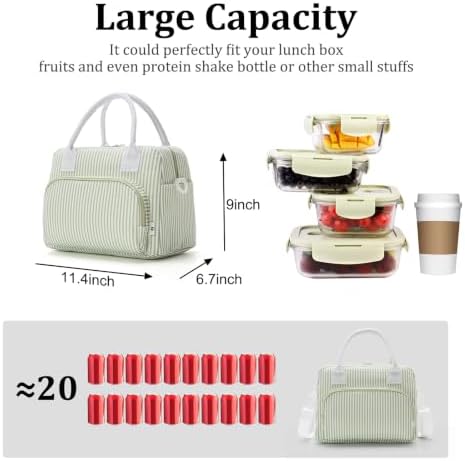 MEXS Insulated Lunch Bag for Women Men Large Reusable Lunch Box Adult Leakproof Portable Cooler Tote Bags for Work Picnic