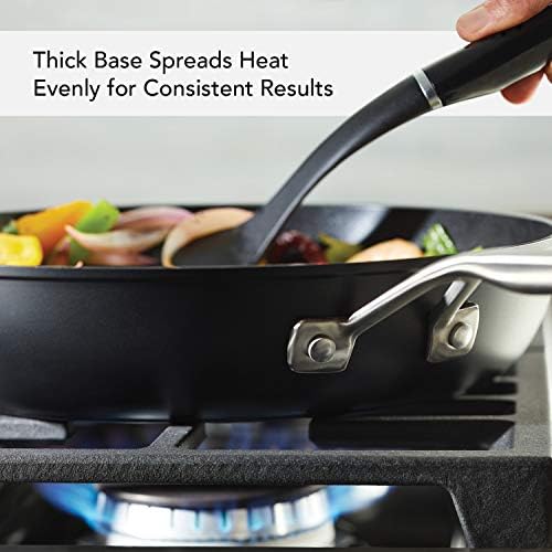 KitchenAid Induction Nonstick Frying Pan with Lid, 12.25-Inch, Matte Black