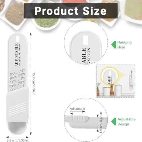 Adjustable Measuring Spoon for Dry and Liquid（White）