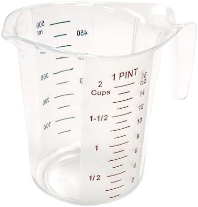 Winco 1 Pint Clear Plastic Measuring Cup