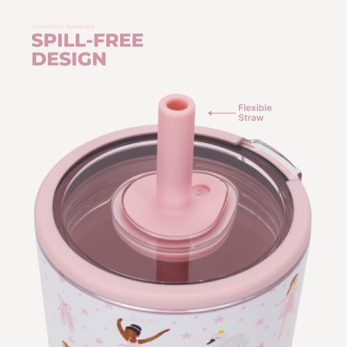 HydroJug Everyday Tumbler 14 Oz Ceramic-Lined Straw Cup Ballerina