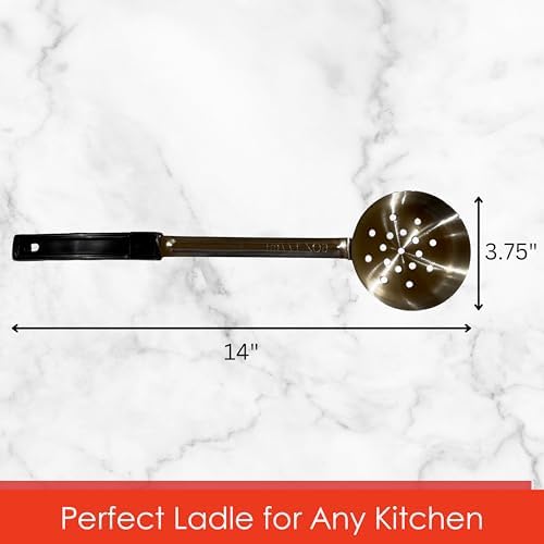 6 oz Slotted Stainless Steel Portion Control Ladle Spoodle - [Pack of 2]