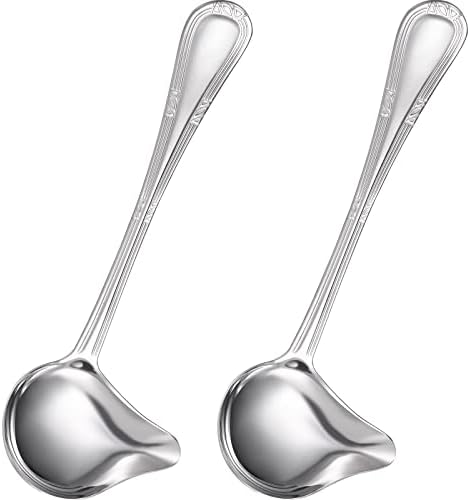 Patelai 2 Pcs Small Ladle Gravy Spoon Drizzle Spoon 1 oz Stainless Steel