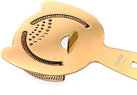 Barfly Heavy Duty Spring Bar Strainer, Gold Plated