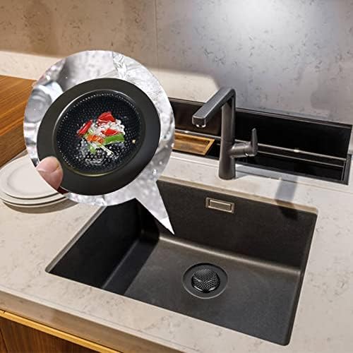 2 Pcs Black Stainless Steel Mesh Sink Drain Strainer, 4.5" Top / 3" Kitchen Filter Trap Basket, Large Food Catch for Bathroom Bathtub Wash Basin Floor Drain Balcony RV Drain Hole Electroplated Coatin