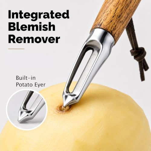 Vegetable Peeler Set, Stainless Steel Y and Straight Peelers, 2-Piece