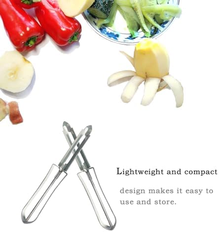 2PCS Stainless Steel Vegetable & Potato Peeler Sharp Blade Dual Handed
