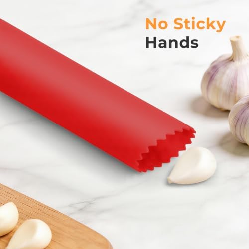 Silicone Garlic Peelers Skin Remover Roller Tube(Green,Red)