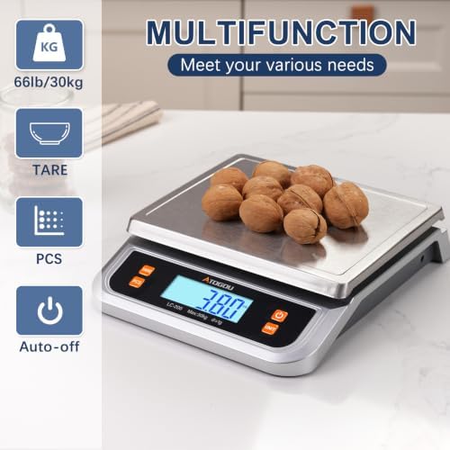 Atogou 66lb Food Scale, Commercial Kitchen Scale Plug-in Usable