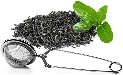 Snap Ball Tea Strainer, JEXCULL 3 Pack Premium Stainless Steel Tea Strainer with Handle for Loose Leaf Tea Fine Mesh Tea Balls Filter Infusers (Normal)