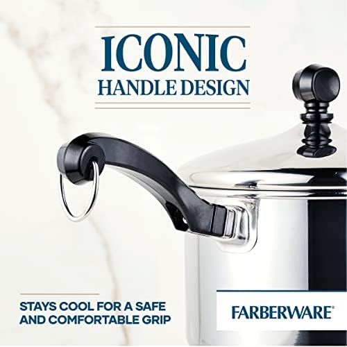 Farberware Classic Series Stainless Steel Sauce Pan with Lid, 2 Qt, Silver