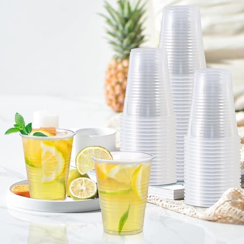 Clawsoff 2000 Pack 9 oz Clear Plastic Cups Disposable Clear Water Cups