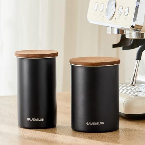 Vacuum Coffee Canister, Stainless Steel Airtight Canister for 16oz Coffee Beans, Coffee Bean Storage, 46 fl.oz