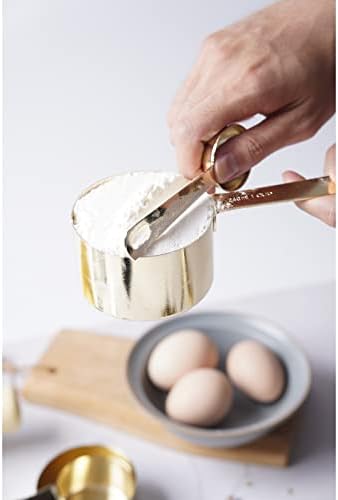 16 Pcs Stainless Steel Measuring Cups & Spoons Set, Gold