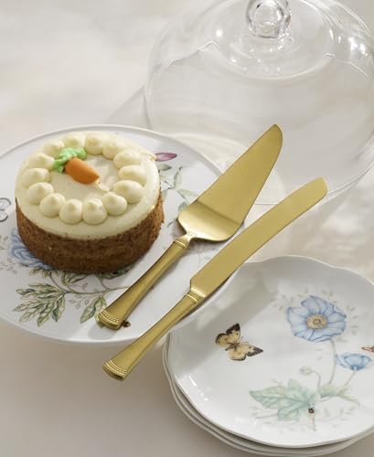 Lenox Portola Satin Gold Silverware Cake Dessert Set, 2-Piece, Flatware