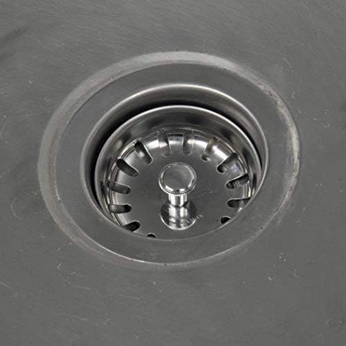 Danco 88275 3-1/4 inch Kitchen Sink Basket Strainer Splash Guard with Stationary Post, Stainless Steel