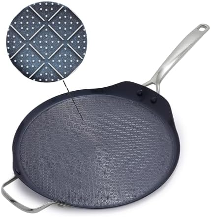 Blue Diamond Hybrid 12" Stainless Steel Nonstick XL Griddle Pan