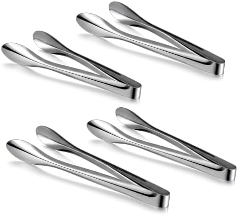 4 Pack Silver Polished Serving Tongs 12 Inch