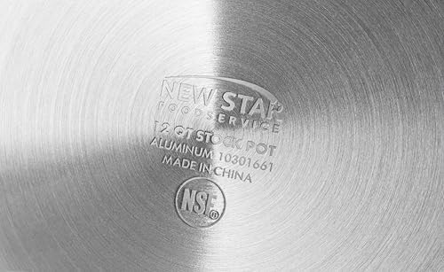 New Star Foodservice 12 Qt Aluminum Stock Pot, No Cover