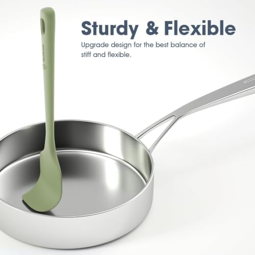ChefAide 3 Pieces Silicone Spatulas Set, Heat Resistant Rubber Spatula