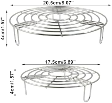 2PCS Round Cooling Racks Stainless Steel