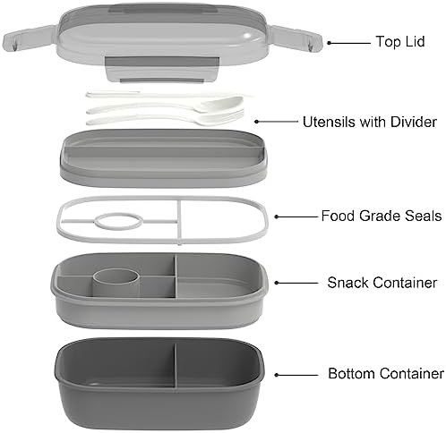 JBGOYON Leakproof Bento Box & Insulated Lunch Bag Set for School & Work