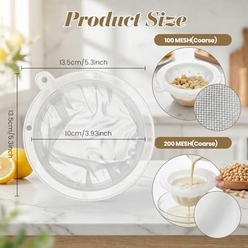 WMKGG 4PCS Food Filter Strainer, 5 Inch Nylon Plastic Strainer