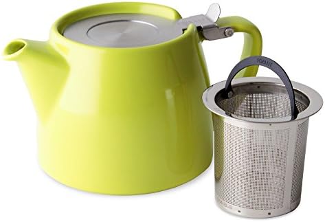 FORLIFE Stump Teapot with SLS Lid and Infuser, 18-Ounce, Lime