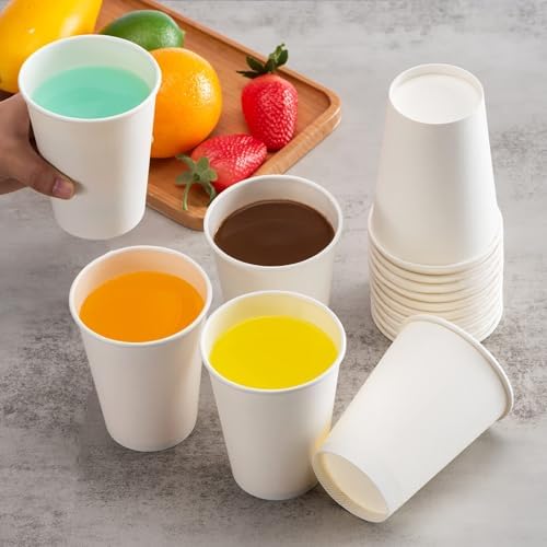 RACETOP Paper Coffee Cups 12 oz 300 pack, Ideal for Coffee, Hot Drinks
