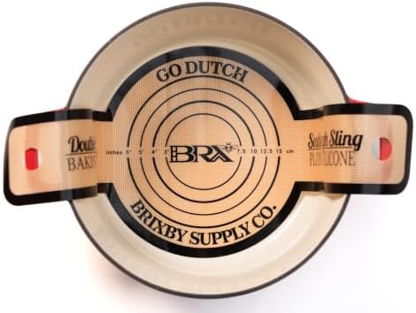 Brixby 5 QT Sourdough Dutch Oven, Enameled Cast Iron with Skillet Lid