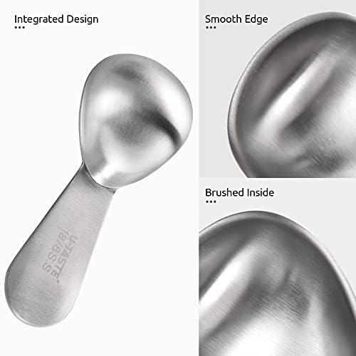 U-Taste 18/8 Stainless Steel Coffee Scoop: 1 Tbsp Scoop Measure Spoon, 2Pcs