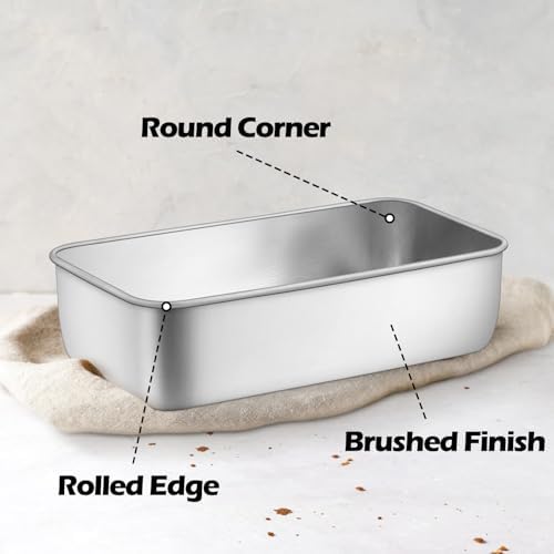 Leonyo Non-Toxic 9x5IN Stainless Steel Loaf Pan for Baking Bread,20 Pack