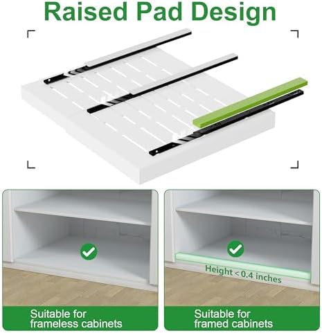 PAKETA 4 Pack Expandable Pull Out Cabinet Organizer,21" Deep
