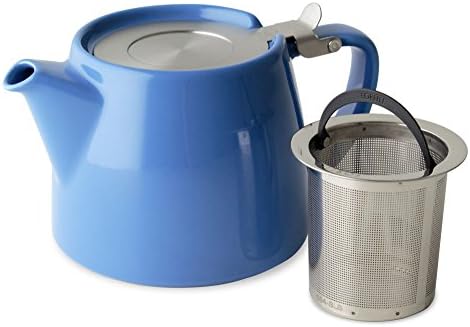 FORLIFE Stump Teapot with SLS Lid and Infuser, 18-Ounce, Blue
