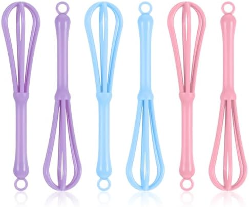 6pcs Hair Color Whisk,Hair Dye Whisk, Whisks for Hairs Color, Used in Hairs Salons, Barber Shops,Dye Cream Whisks, Used for Mixing, Beating, Stirring, 3 Colors