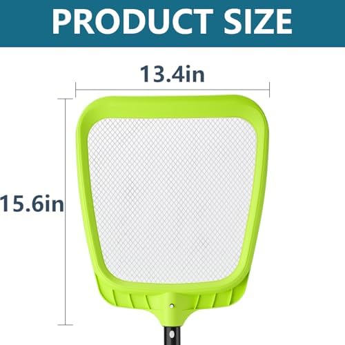 Sepetrel Pool Skimmer Net - Professional Heavy Duty Reinforced Frame Leaf Rake Nylon Flat Net,Ultral Fine Mesh,for Spa Pond Swimming Pool, Cleaning Supplies and Accessories, (Pole Not Included)