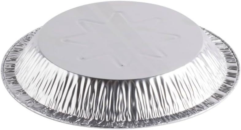 ProPac & Seal Aluminum Foil Pie Pan 8 inch (7 inch Inner Diameter) Disposable Plates - Made in USA Pack of (50)